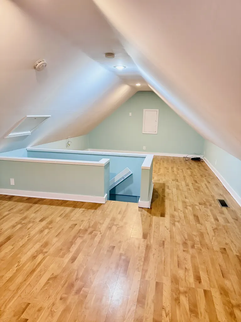 Attic bonus room painted